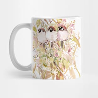 Three Sparrows in the Woods Mug